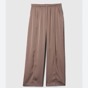 GAP Satin Seamed Pants in Taupe